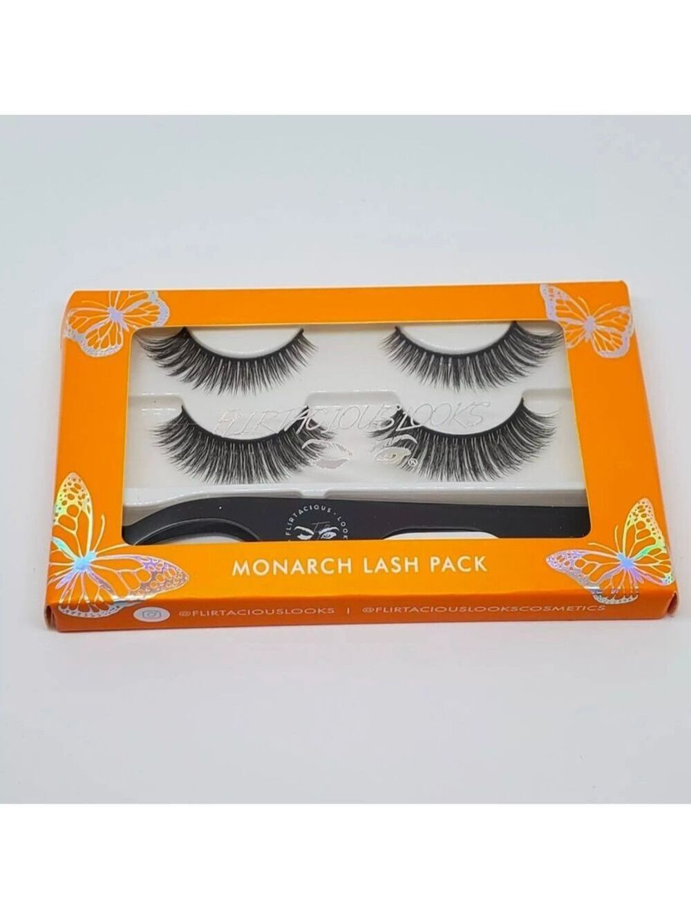 Monarchy Reusable Black False Lashes Set of 2+ Twister. Flirtatious Look